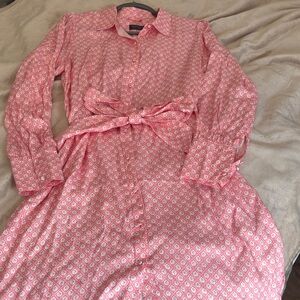Vineyard Vines Pink Floral Shirt Dress